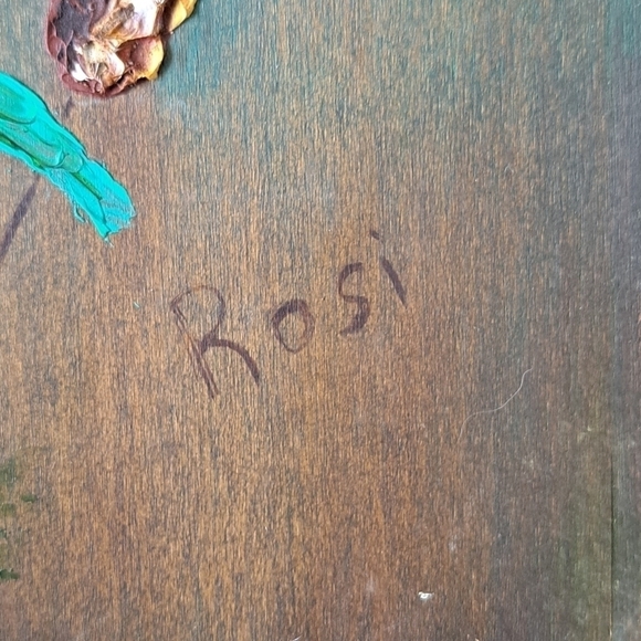 Rosi Art Oil Artist On Wood Painting Original Mallard Duck In Flight Cattails - Picture 3 of 12